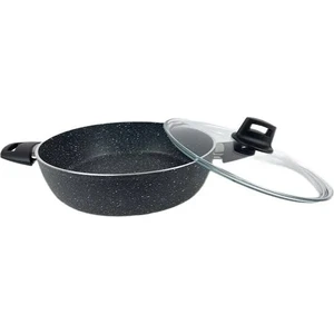 Cookware Zetra Tencere Basık Granit 22 cm Gri  ZK-021