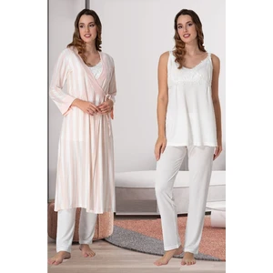 Effortt Kadın Lohusa Hamile Sabahlıklı Pijama Takımı 9034
