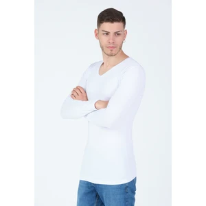 The One Erkek V Yaka Likralı Basic T-Shirt