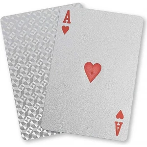 Weather Forecast Silver Iskambil Kağıdı Plastik Su Geçirmez Oyun Kağıdı CIN381SLV