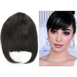 Gerçek Saç Takma Kahkül Perçem Doğal Siyah