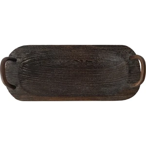 Boho Bazzar El Yapımı Bavola Kulplu Oval Sunumluk 38*16*4cm