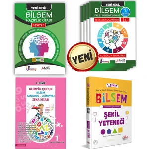 Analiz Yayınları 1.Sınıf Bilsem Hazırlık Kitabı Bilsem Deneme Seti Şekil Yeteneği Bilsem Olimpiyat Soruları Tam Set