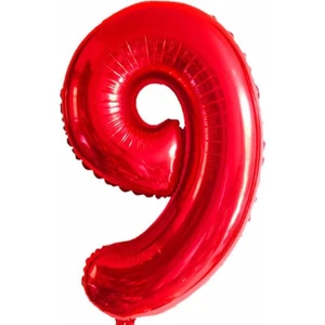 Parti Station Rakam Folyo Balon Kırmızı Rakam Balon Kırmızı Yaş Balon 76 cm Sayı Balon Uçan Balon Helyum Balon