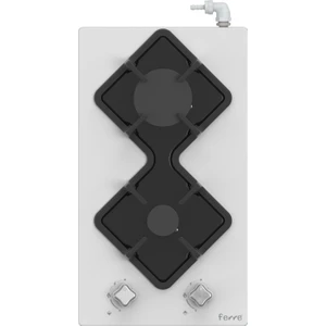 KA021 Karad 2'li Setüstü Beyaz Cam Ocak