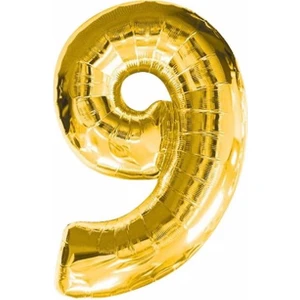 Parti Station Rakam Folyo Balon Gold Altın Mavi Yaş Balon 76 cm Sayı Balon Uçan Balon Helyum Balon