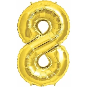 Parti Station Rakam Folyo Balon Gold Altın Mavi Yaş Balon 76 cm Sayı Balon Uçan Balon Helyum Balon