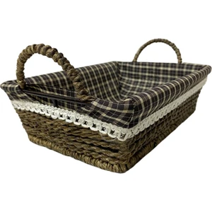 Boho Bazzar Hasır El Yapımı Ekmek Kabı 22*16*7 cm