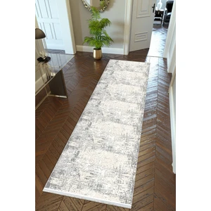 10 Post Online  yolluk Koridor Ekru Gri Dijital Baskı Kaymaz Yuvarlak Oval Kesme Ince Yıkanabilir Halı