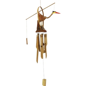 Boho Bazzar Bambu El Yapımı Leylak Rüzgar Çanı 65 cm