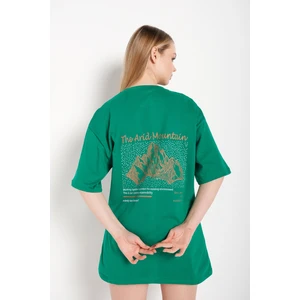 Kadın Arid Mountain Baskılı Oversize T-Shirt