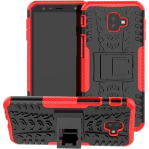 Samsung Galaxy J6 Plus Kılıf Tank Silikon Kılıf Kırmızı