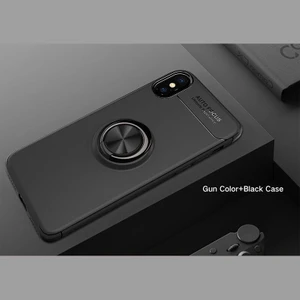 Apple iPhone Xs Kılıf Zebana Yüzüklü Silikon Kılıf Siyah
