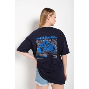 Kadın Arid Mountain Baskılı Oversize T-Shirt