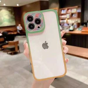 Apple iPhone 13 Pro Max Kılıf Lumina Silikon Kılıf (Kamera Lens Korumalı) Açık Yeşil