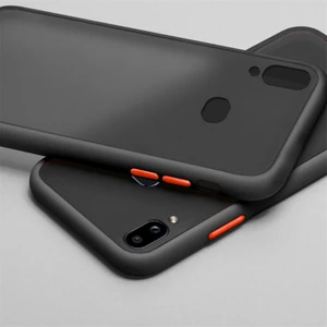 Samsung Galaxy A10S Kılıf Zebana Stylish Silikon Kenar Kılıf Siyah