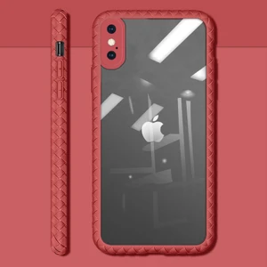 Apple iPhone Xs Max Kılıf Zebana Mild Silikon Kenar Kılıf Kırmızı