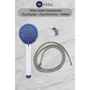 Gediz 5 Fonksiyonlu Duş Başlığı + Duş Hortumu + Büyük Mafsal Duş Sistemi