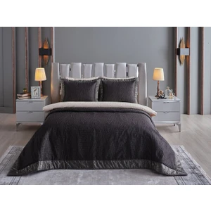 Doqu Home Intra Çift Kişilik Yatak Örtüsü Siyah