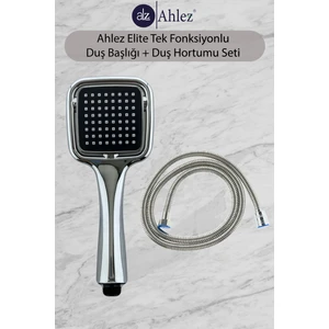 Elite Kare Duş Başlığı + Spiral Duş Hortumu Duş Takımı Duş Seti