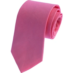 Exve Exclusive Pembe Sade Italyan Kalıp Keten Kravat