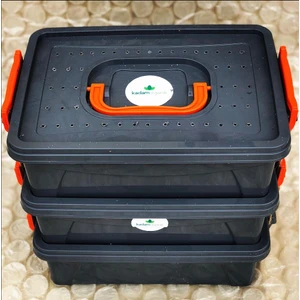 Kadamorganik 3 Katlı Solucan Evi (Solucan Box) 1000 Adet Kırmızı Kaliforniya Solucanı