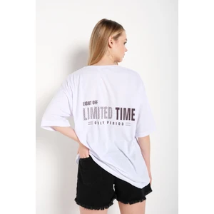Kadın Limited Time Baskılı Oversize T-Shirt