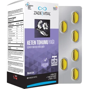 Zade Vital Keten Tohumu Yağı Içeren Takviye Edici Gıda 60 Yumuşak Kapsül