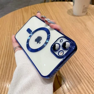 iphone 13 Manyetik Kablosuz Şarj Edilebilen Kamera Korumalı Silikon Darbeye Dayanıklı Kılıf