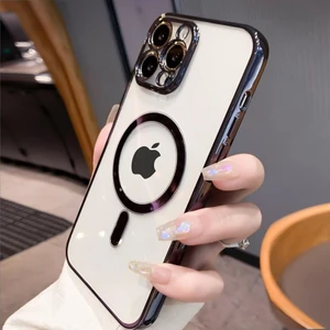 iphone 13 Pro Manyetik Kablosuz Şarj Edilebilen Kamera Korumalı Silikon Darbeye Dayanıklı Kılıf 13 Pro