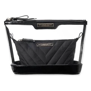 Victoria's Secret Am/pm Ikili Makyaj Çantası Siyah
