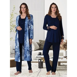 Effortt Kadın Lohusa Hamile Sabahlıklı Pijama Takımı 9044