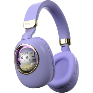 Happy World Shopping Rgb Kablosuz Kulaklık Sevimli Kedi Mic ile Bluetooth Kulaklık Taşınabilir Stereo Müzik iPhone iPad Kız Hediye Için Katlanabilir Gürültü Önleyici Kulaklık (Yurt Dışından)
