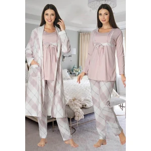 Effortt Kadın Hamile Lohusa Pijama Takımı ve Sabahlık 8084