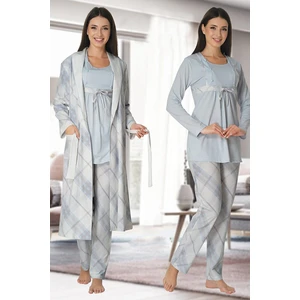 Effortt Kadın Hamile Lohusa Pijama Takımı ve Sabahlık 8084