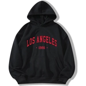 Leone Koleksiyon Siyah Calıfornıa Baskılı Sweatshirt
