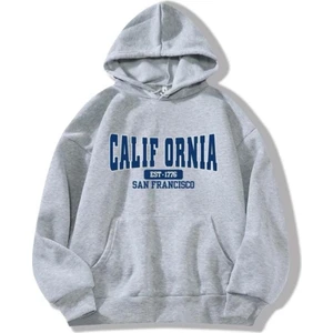 Leone Koleksiyon Gri Calıfornıabaskılı Sweatshirt