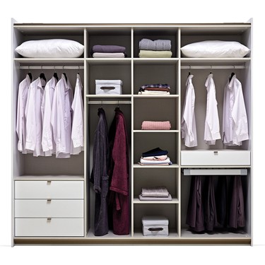 Enza Home Legato Sürgü Kapaklı Gardırop, 233 cm - Beyaz Fiyatı