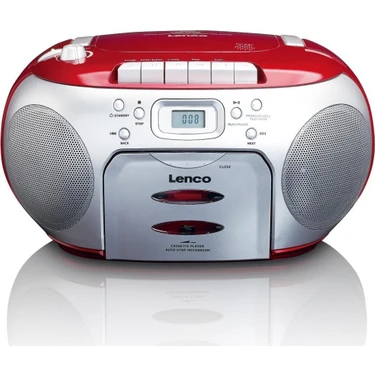 Lenco SCD-420 Rd - Taşınabilir Fm Radyo CD Kaset Çalar Kırmızı