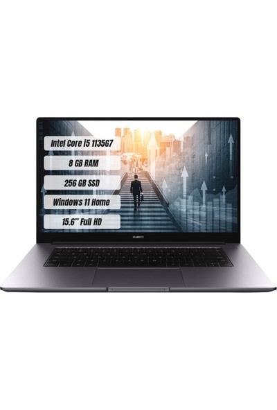 Huawei Matebook D15 Intel Core i5 1135G7 8GB 256GB SSD Windows 11 Home 15.6'' FHD Taşınabilir Bilgisayar