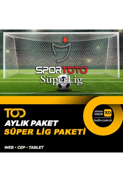 TOD 1 Aylık Süper Lig Paketi - (Web + Cep + Tablet)