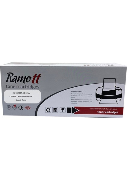 Ramott Hp CB435A-CB436A-CE285A-CRG725 Universal 2000 Sayfa Siyah Muadil Toner