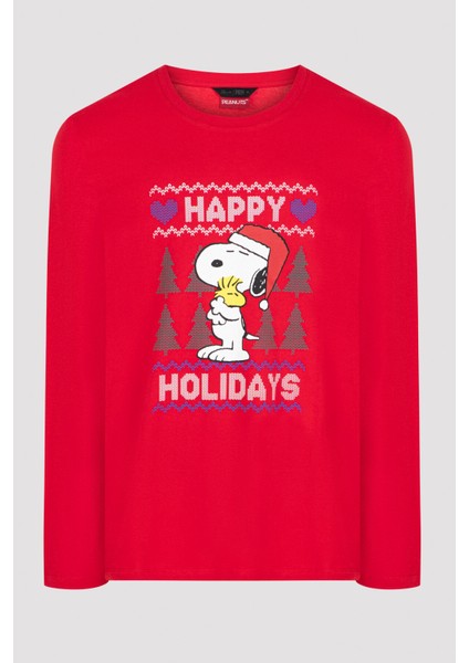 Erkek Snoopy Pantolon Pijama Takımı