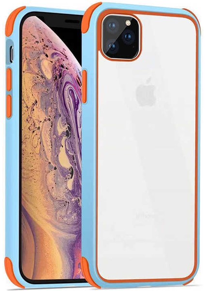 Apple iPhone 11 Pro Kenarları Renkli Pc Kılıf Kapak