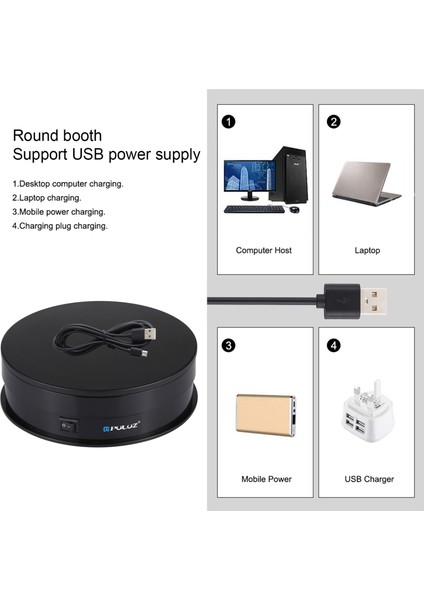 15 cm. USB USB Elektrikli Döner Çarpıştırma Ekran Stand Video Çekim Fotoğraf Için Piker Pikiş, Yük 1-5kg - Siyah (Yurt Dışından) fırsatları