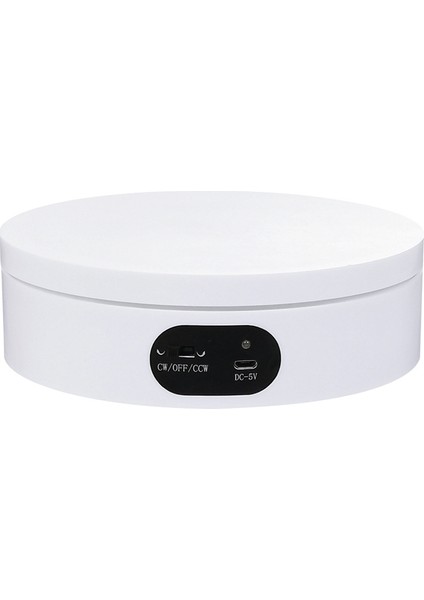 ND120 USB Otomatik Dönen Kamera Masası El Yapımı Panoramik Ekran Masa Pikap - Beyaz (Yurt Dışından)