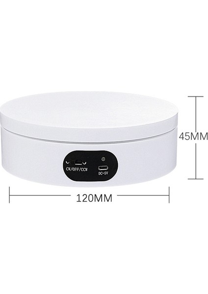 ND120 USB Otomatik Dönen Kamera Masası El Yapımı Panoramik Ekran Masa Pikap - Beyaz (Yurt Dışından) modelleri