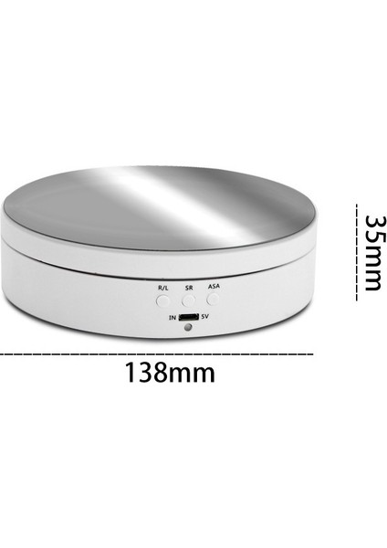 13.8 cm. Ayna Tarzı USB Şarjı Akıllı 360 Derece Dönen Turnot Ekran Stand Video Çekimler Fotoğraf Için Piker Pikiş, Yük 3 kg. - Beyaz (Yurt Dışından) fiyatları
