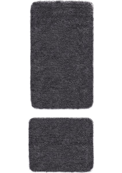 Segura Peluş Antrasit Kaydırmaz Taban 2li Banyo Paspası 60 x 100 - 50 x 60 fiyatları