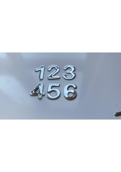 4.2 Cm Metal Krom Yapışkanlı 1,2,3,4,5,6